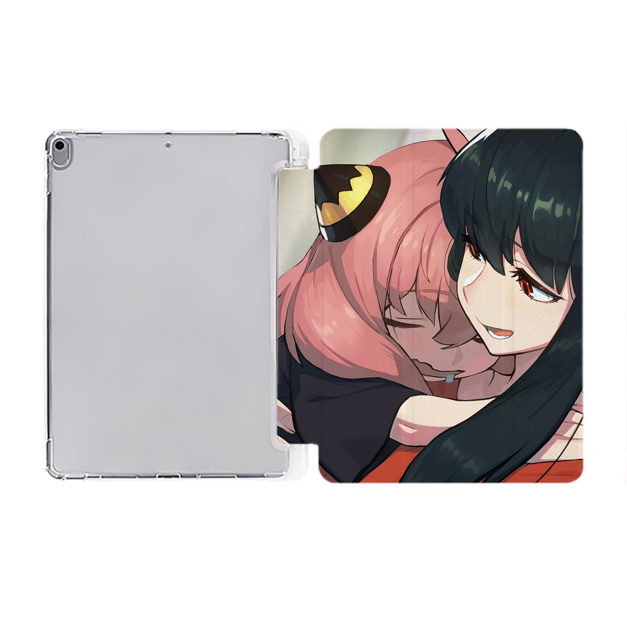（画像用） SPY×FAMILY间谍家家酒 IPad ケース ペン収納付き 三つ折りスタンド PUレザー×シリコン 対応機種9.5/10.5/10.9インチ